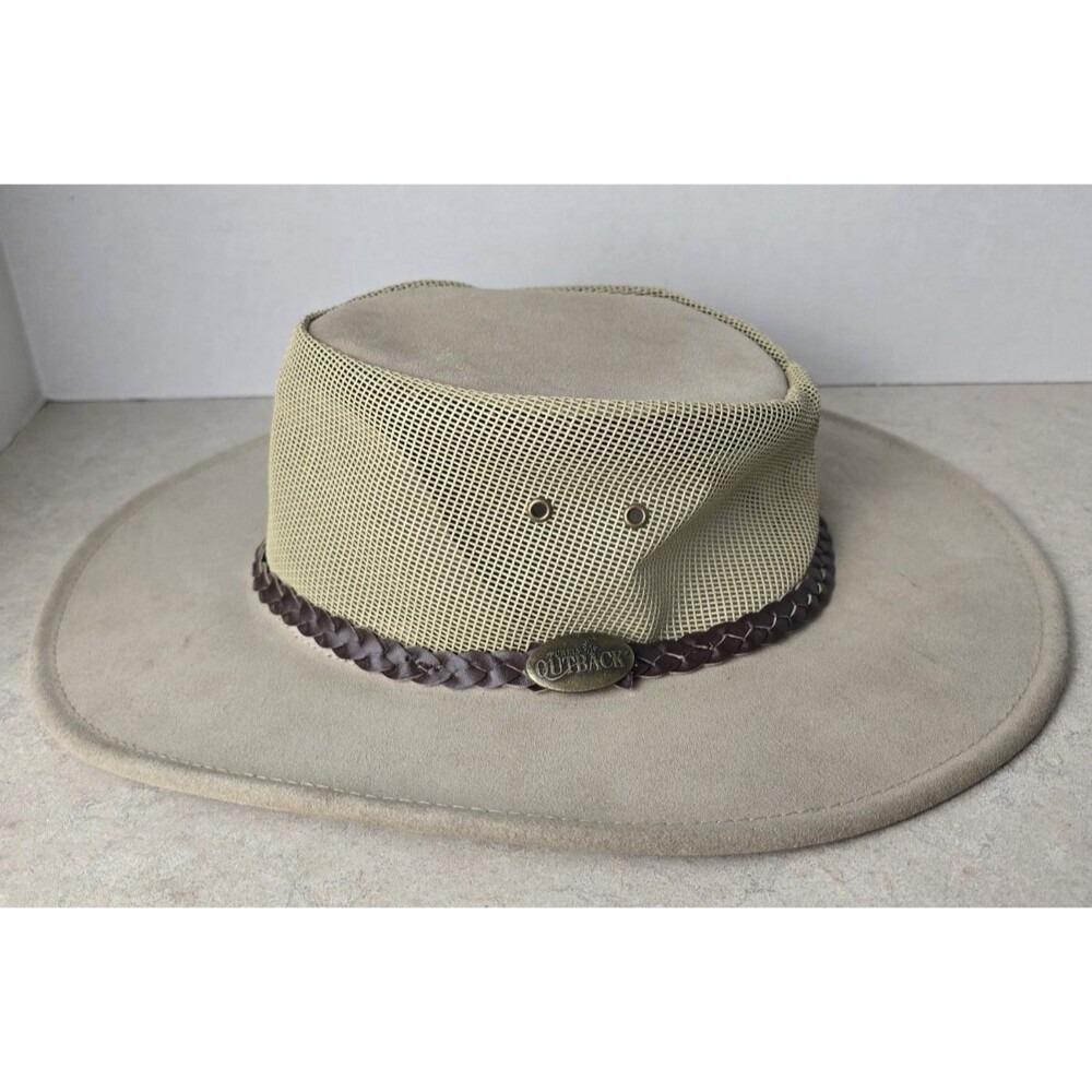 Jacaru Hat Australian Leather Hat Wide Brim Outback Bush Cowboy Sun Hat Large